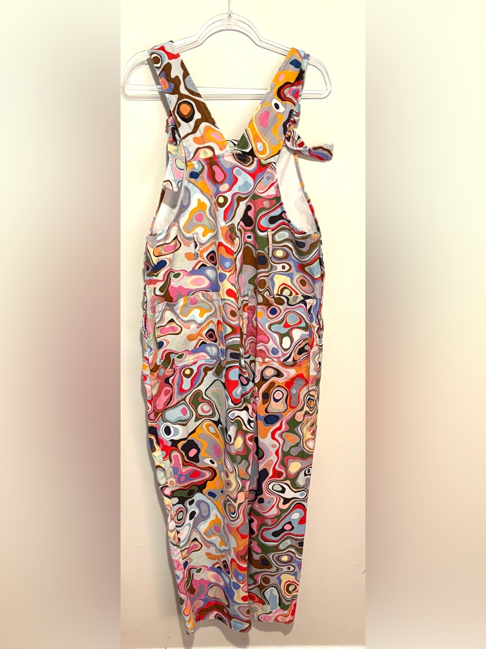 Lucy & Yak Easton Cotton Dungarees with Olivia Rose marbled print - Picture 8 of 9